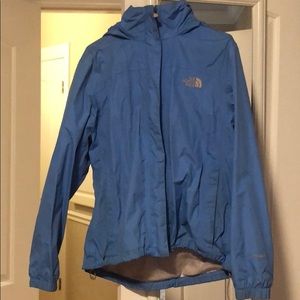 North face blue raincoat